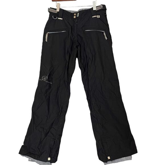 Ride Snowboard Pant Cell Series Womens Medium Black Embroidered Heart Waterproof - Picture 1 of 14